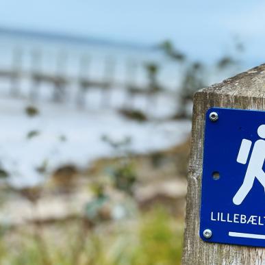Hindsgavl Badebro - her går Lillebæltsstien lige forbi