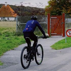 Cykelrytter ved Hindsgavl