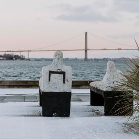 Keramikruen går langs havnefronten i Middelfart