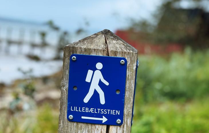 Hindsgavl Badebro - her går Lillebæltsstien lige forbi